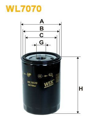 WIX FILTERS Масляный фильтр WL7070